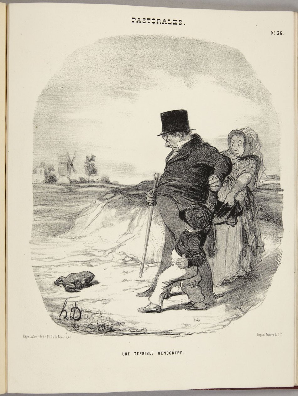 Et frygteligt møde af Honoré Daumier
