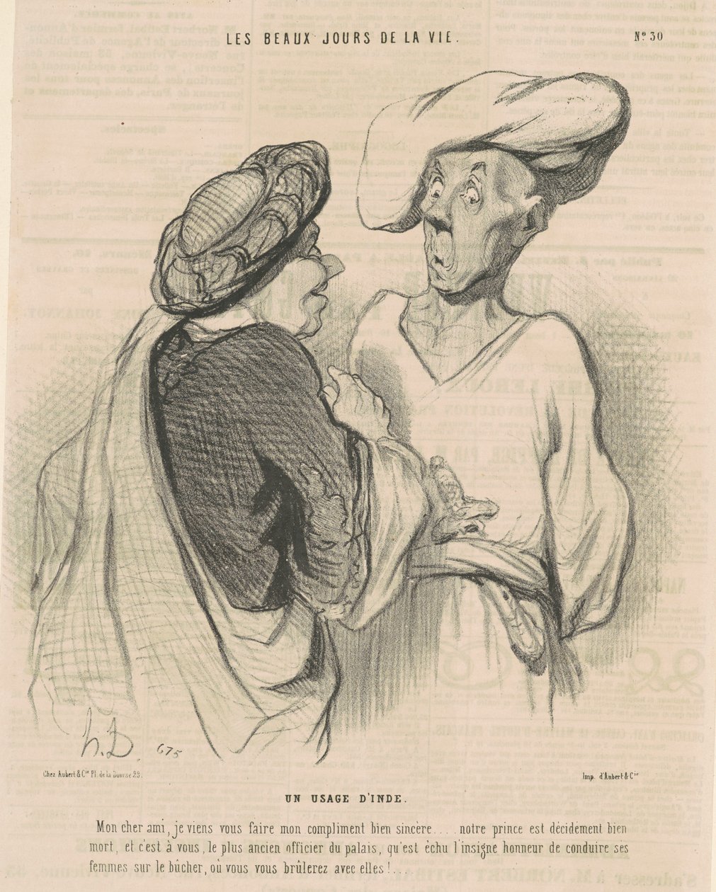 En skik fra Indien af Honoré Daumier