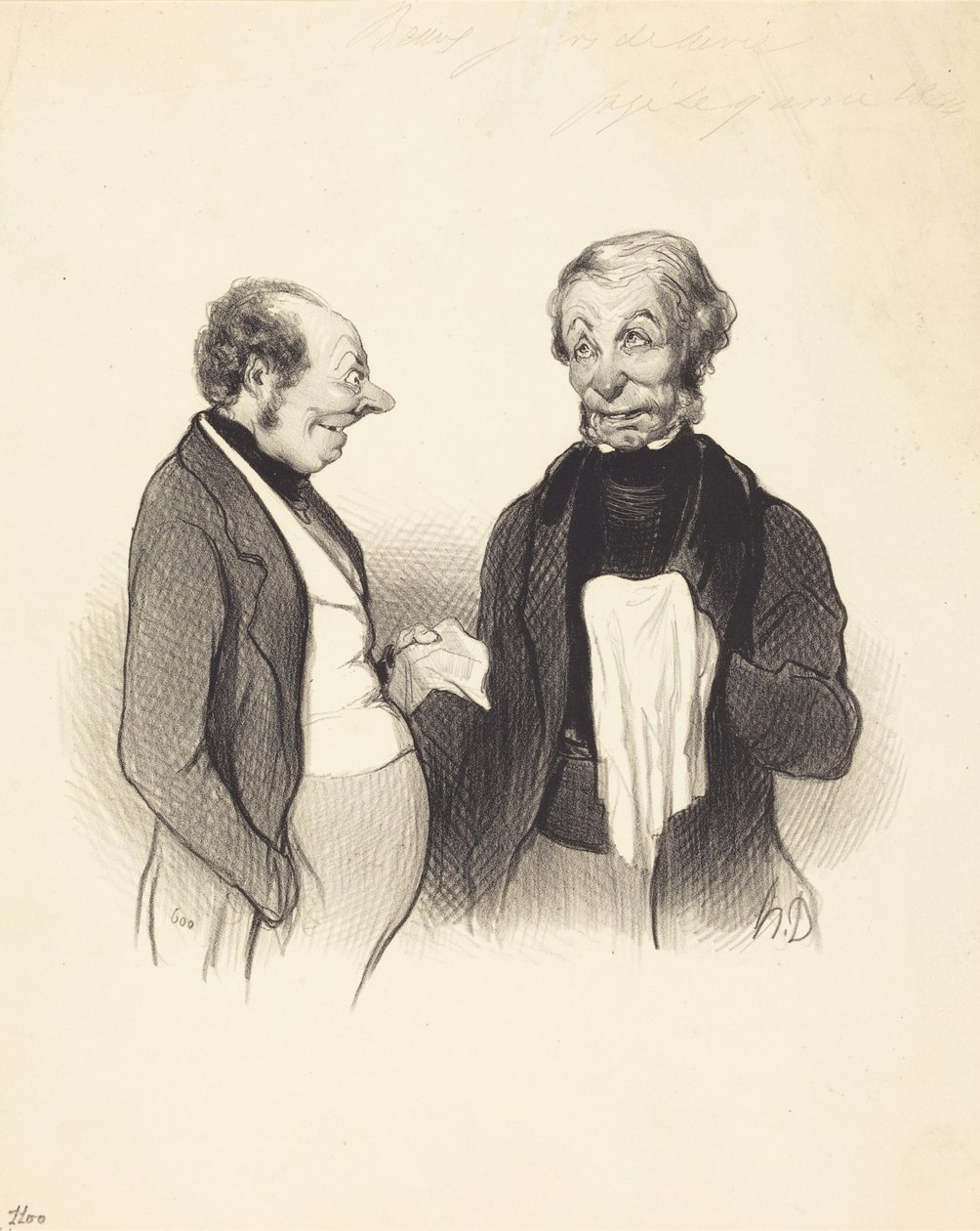 En lykkelig nyhed af Honoré Daumier