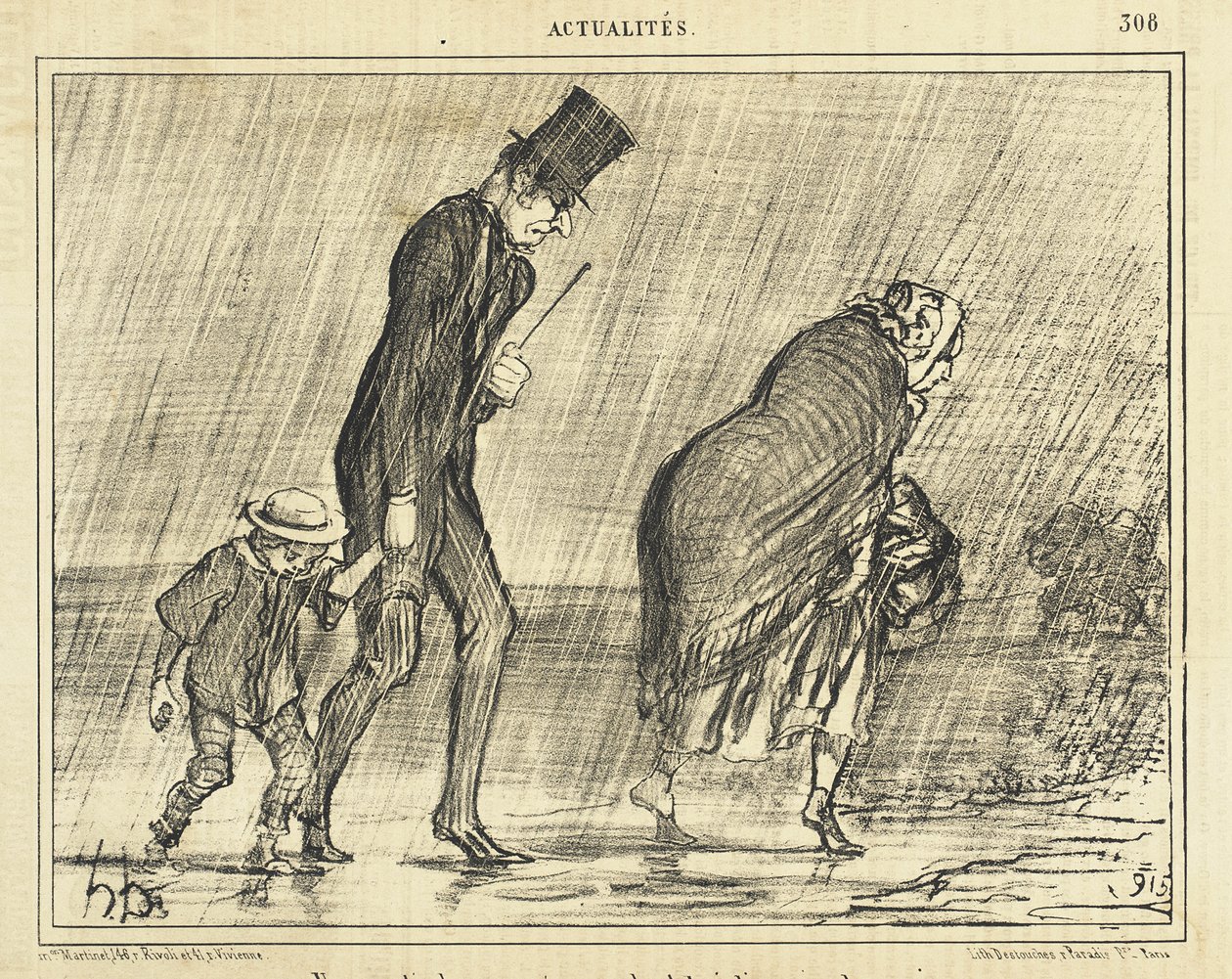 En udflugt på landet i den dejlige maj måned... af Honoré Daumier