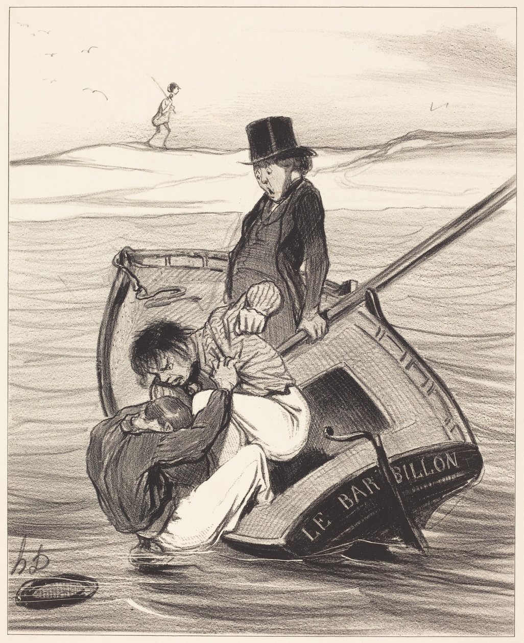 Et oprør om bord af Honoré Daumier