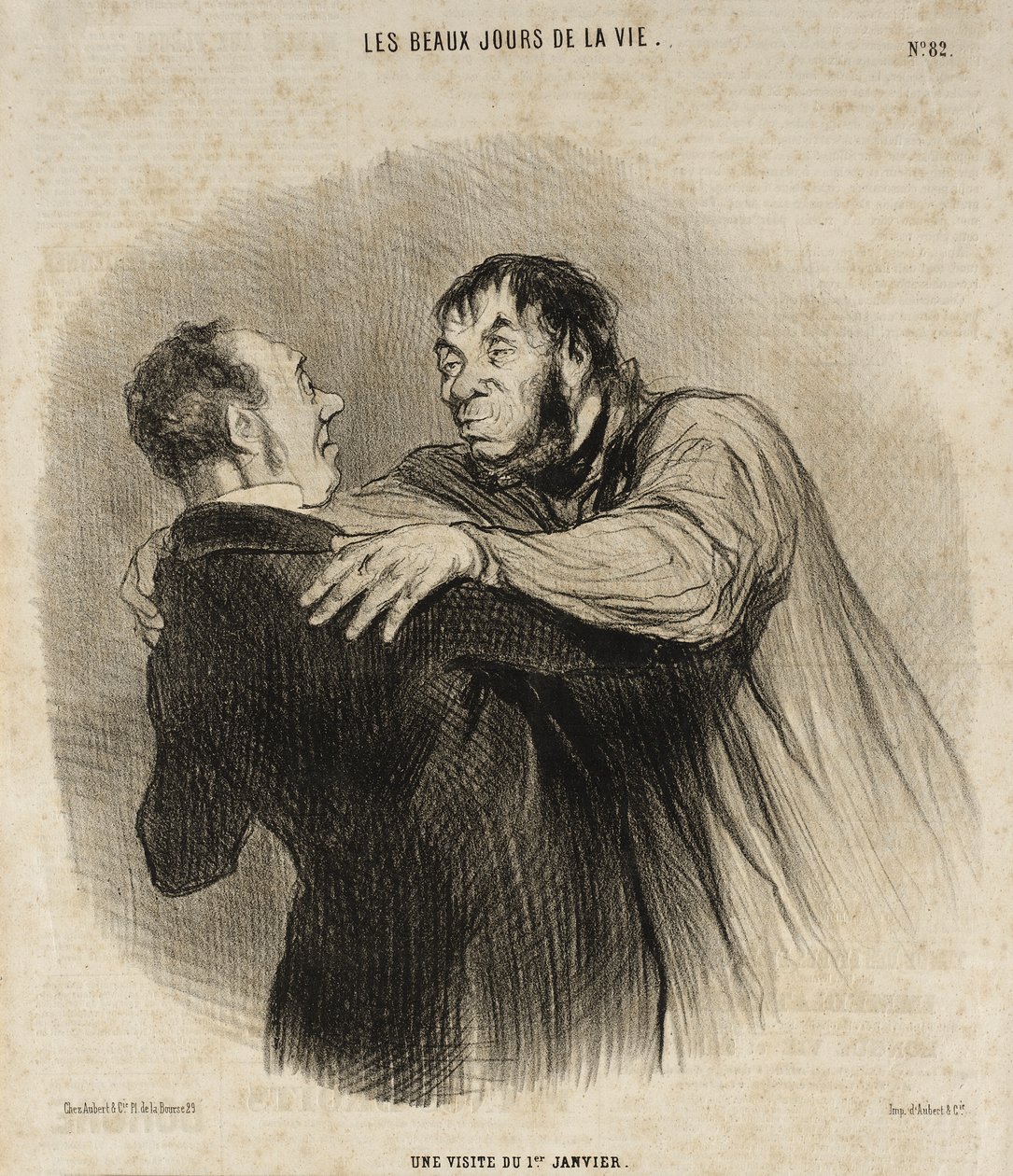 Et besøg den 1. januar af Honoré Daumier