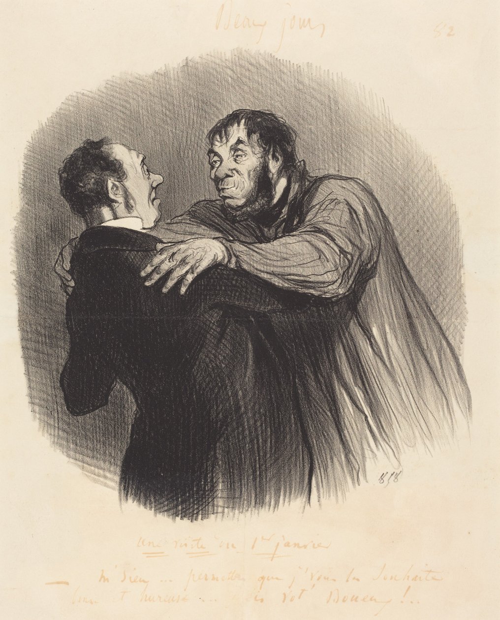 Et besøg den 1. januar af Honoré Daumier