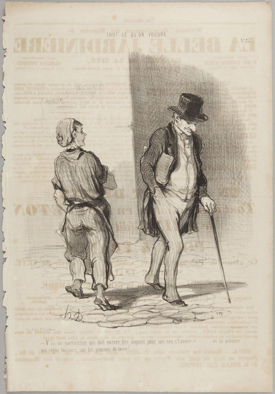 Der er en herre, som stadig må være bekymret..., nummer 27 fra serien Alt hvad man vil fra Le Charivari af Honoré Daumier