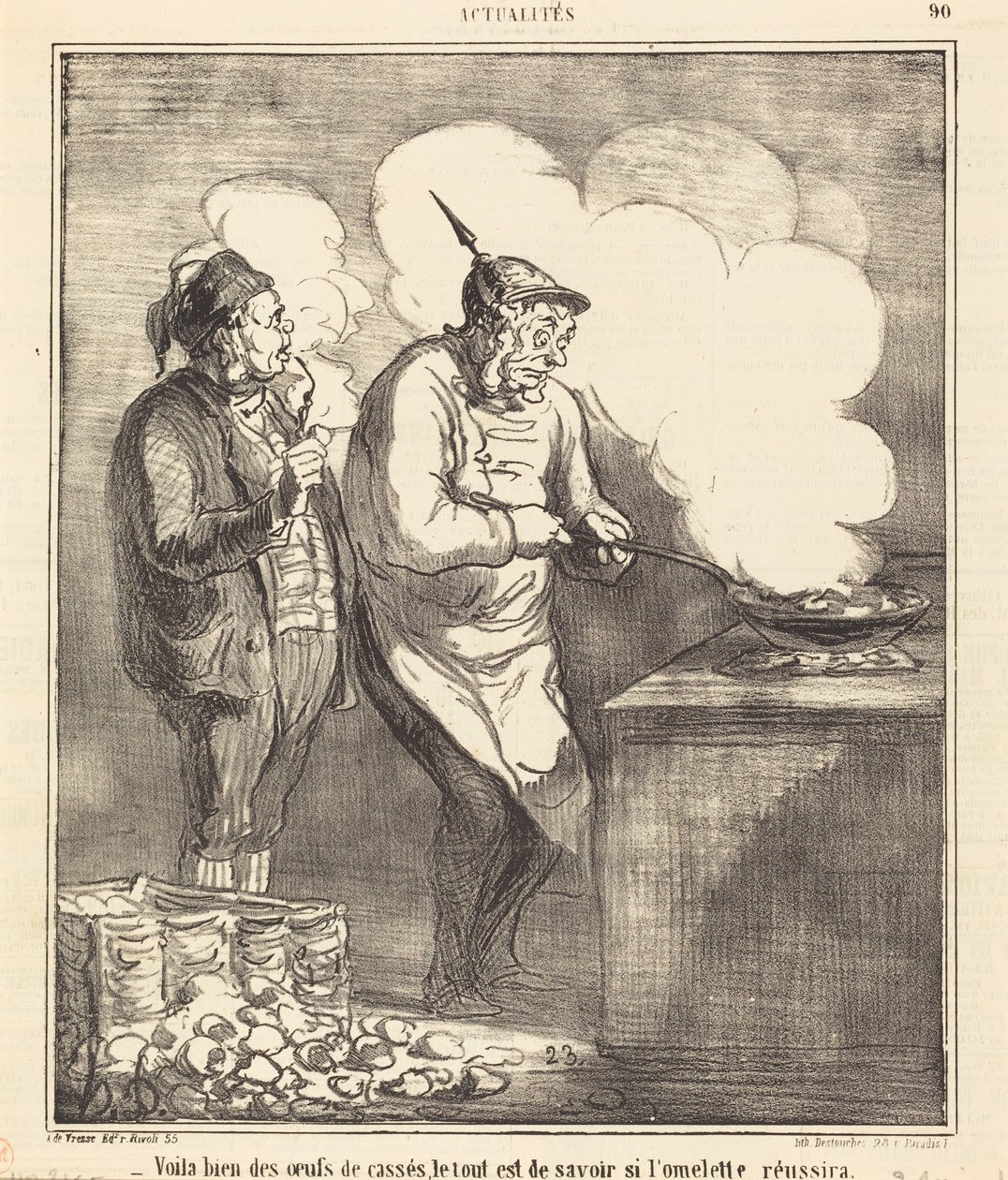 Der er godt nok mange knuste æg... af Honoré Daumier