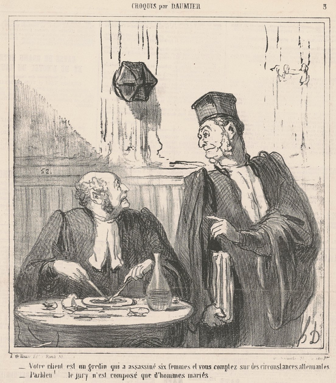 Deres klient er en skurk ... af Honoré Daumier