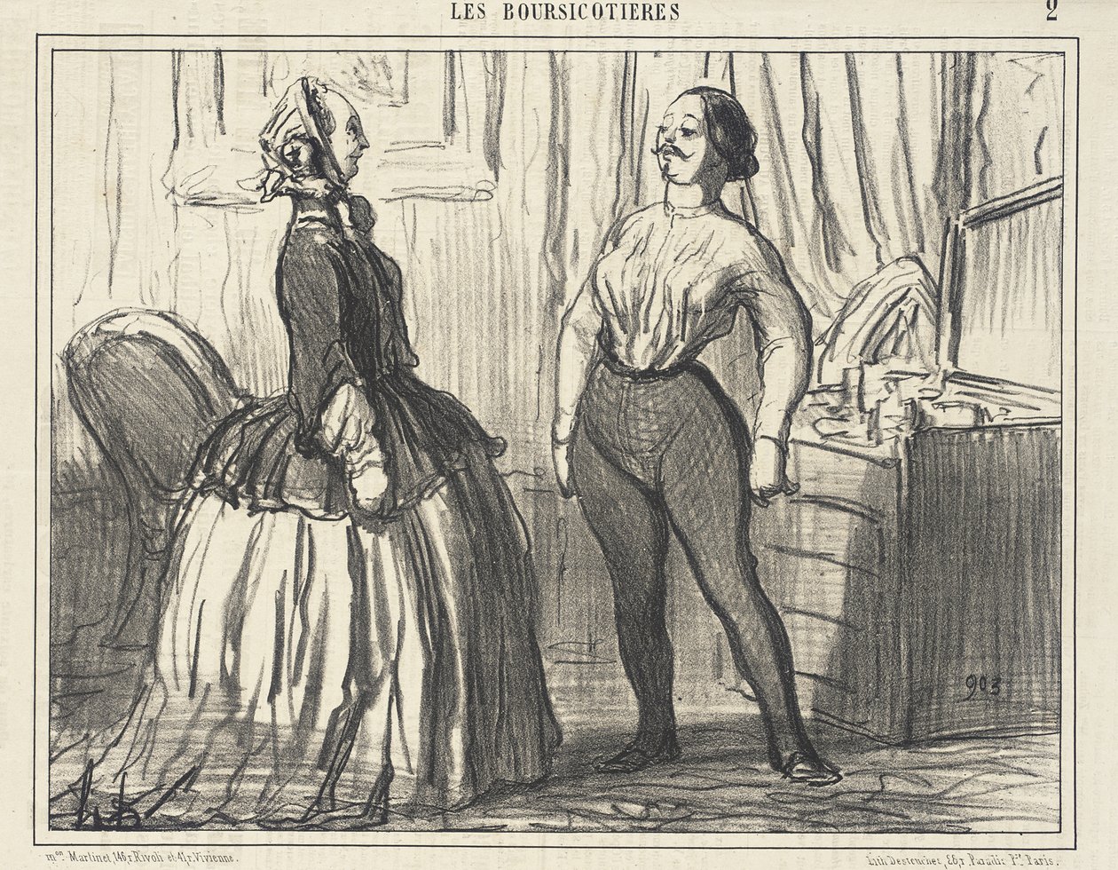 Lad os se... Ser jeg mandig nok ud sådan? af Honoré Daumier