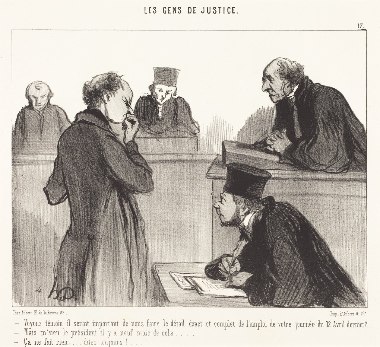 At se vidne ville det være vigtigt at... af Honoré Daumier