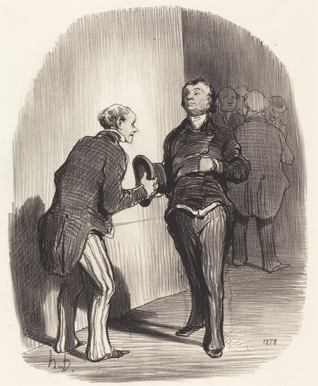 Udsigt over et ministerielt forværelse... af Honoré Daumier
