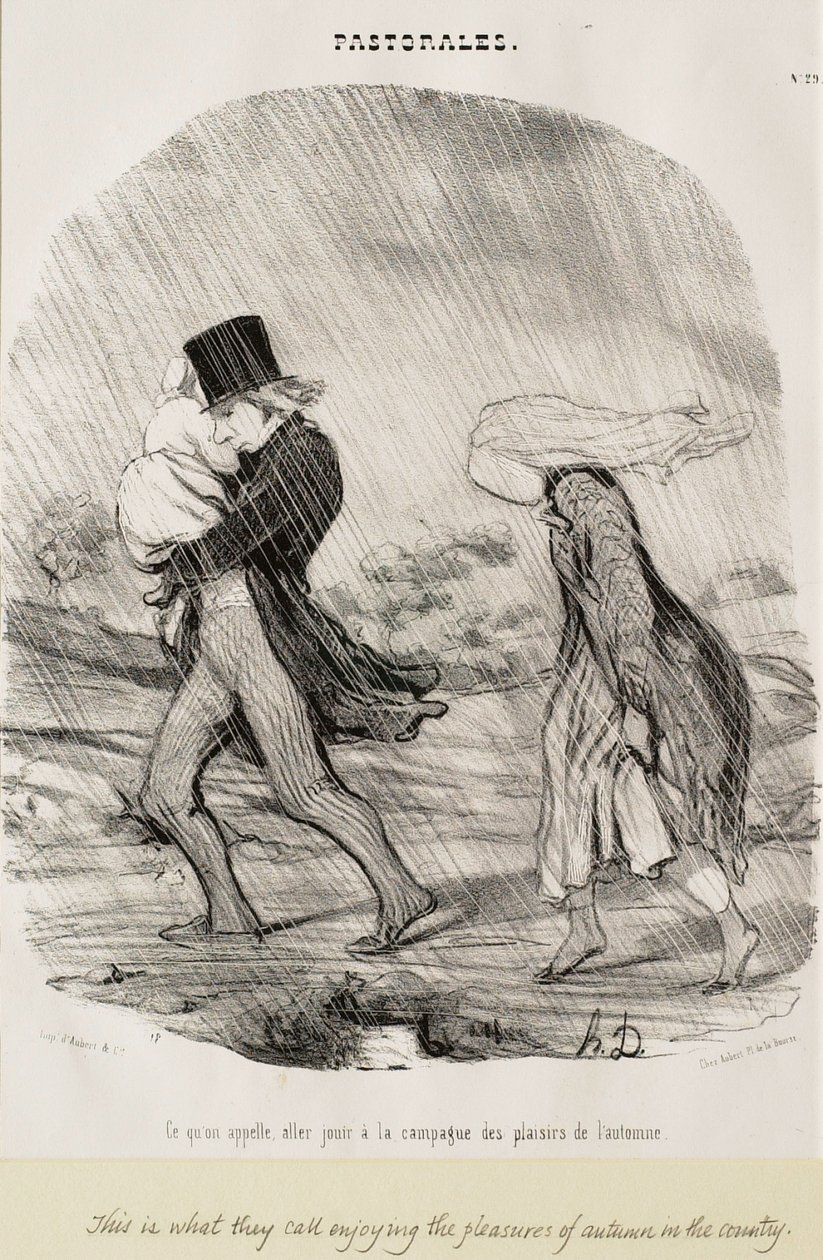 Det, vi kalder at tage ud og nyde landet af Honoré Daumier