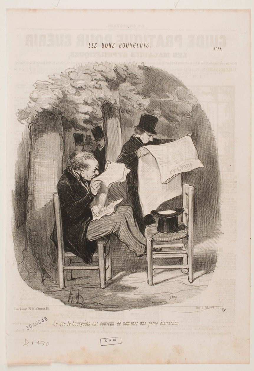 Hvad bourgeoisiet kalder en let adspredelse. af Honoré Daumier
