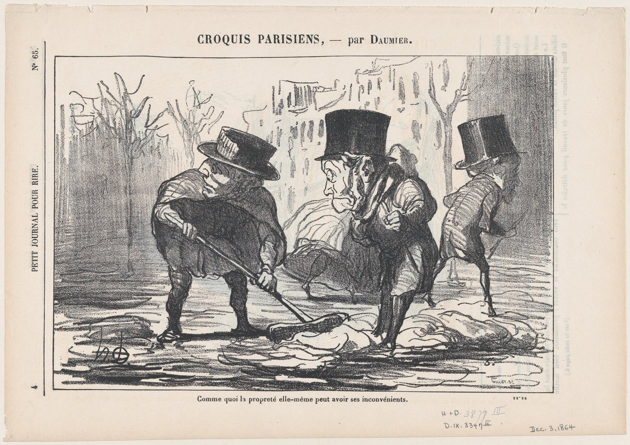 Hvilket viser, at selv renlighed kan være farlig, fra „Parisiske skitser“ af Honoré Daumier