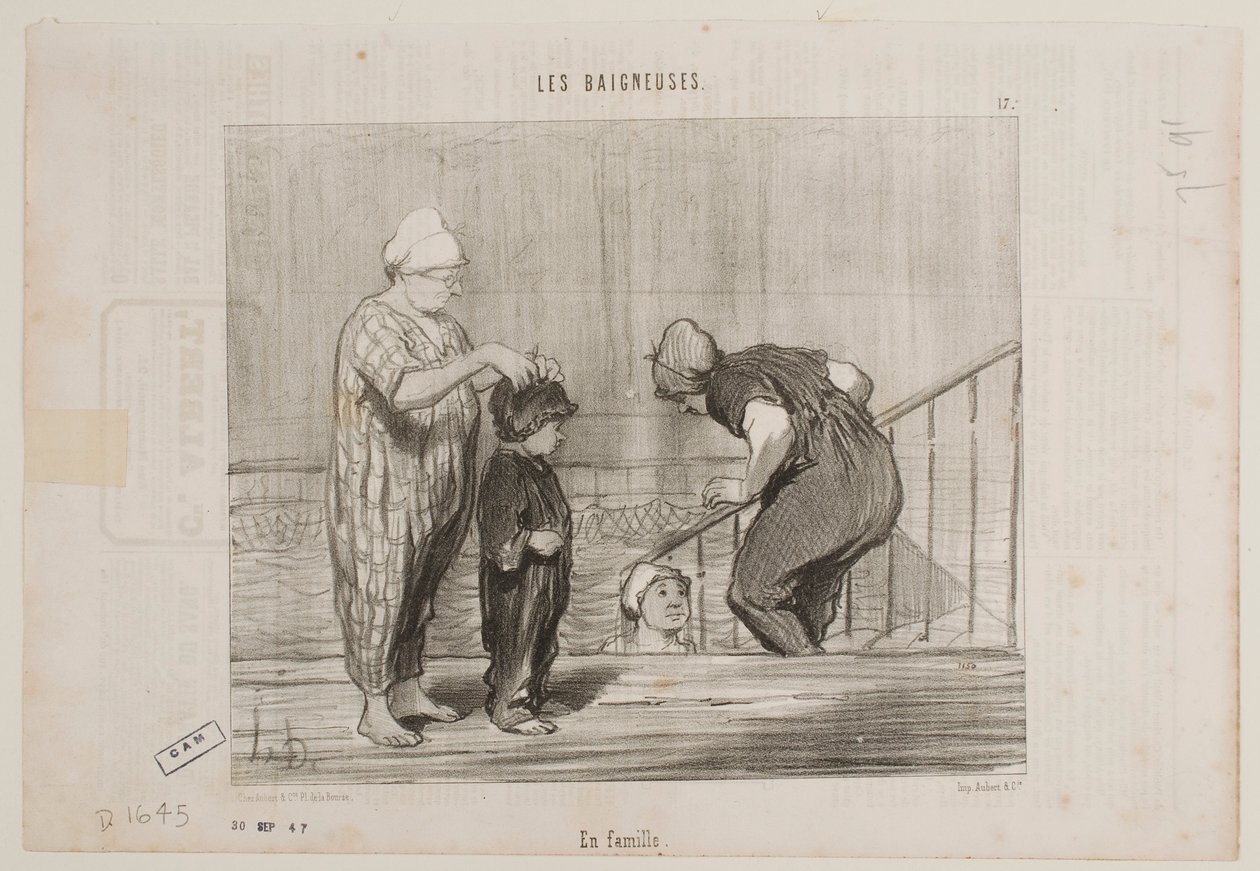 Med sin familie af Honoré Daumier