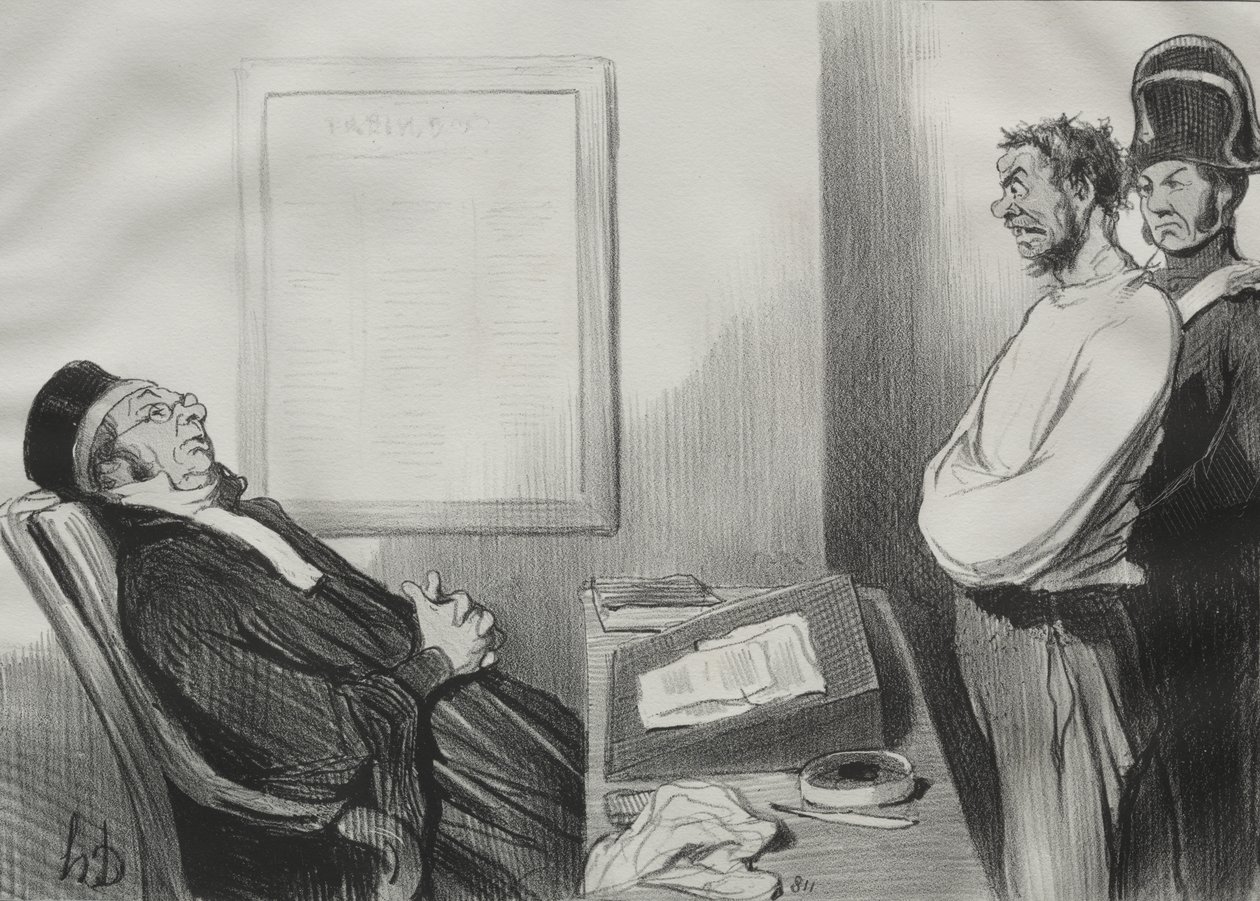 Du var sulten...Det er ikke en grund... af Honoré Daumier