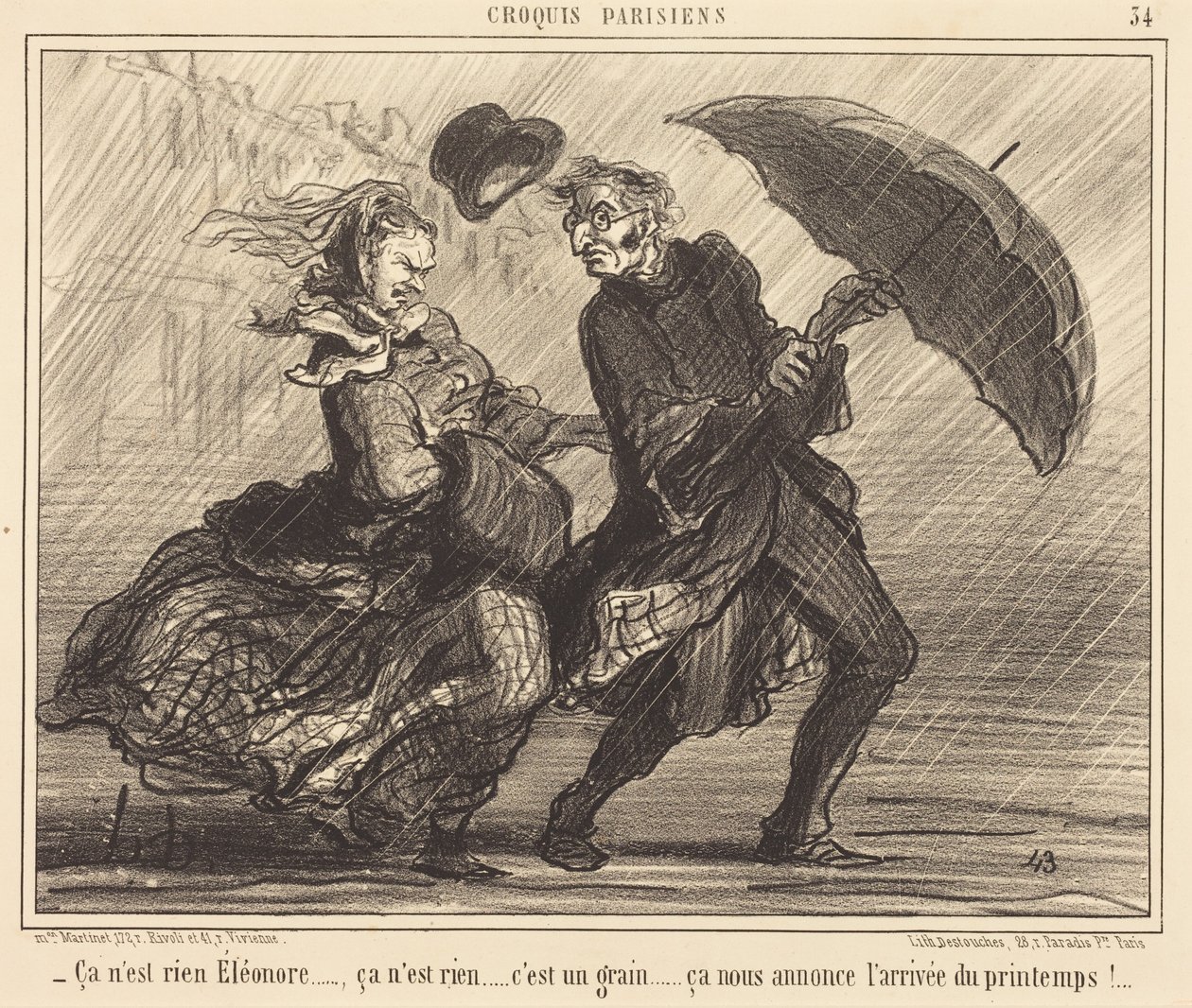 Det er ingenting, Éléonore... det er ingenting... af Honoré Daumier