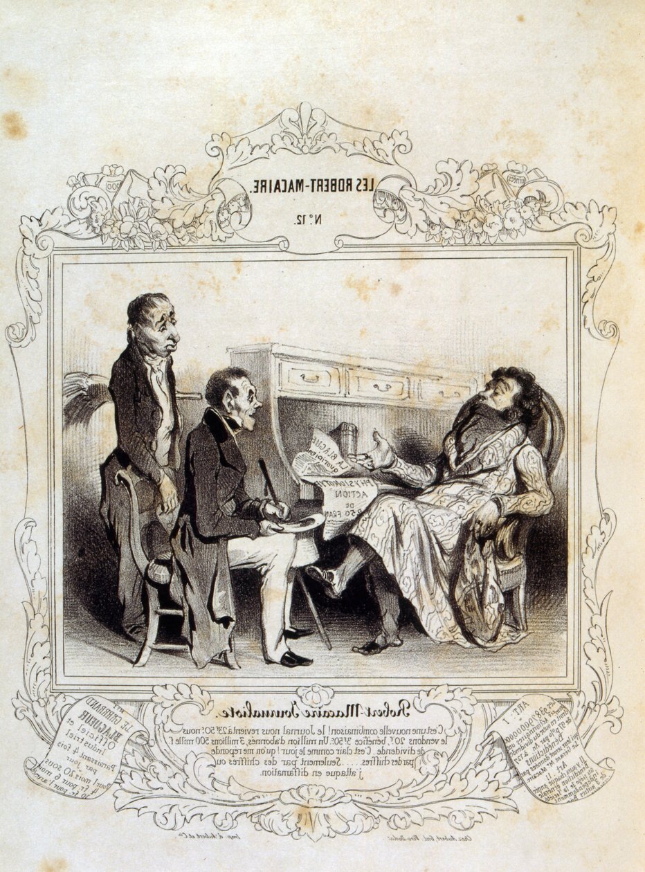 illustrationer om ideer og legender Philipon under titlen Les Cent og Robert Macaire af Honoré Daumier