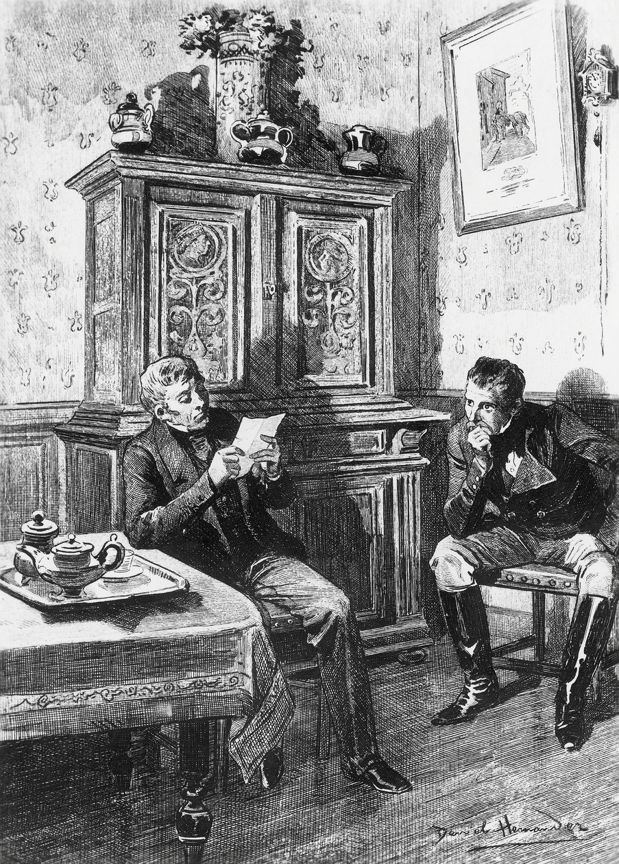 Illustration af Daniel Hernandez (1856-1932) for Country Doctor, roman af Honore de Balzac (1799-1850) fra samlingen i flere bind med titlen Human Comedy, udgivet i 1902, Paris af Honore de Balzac