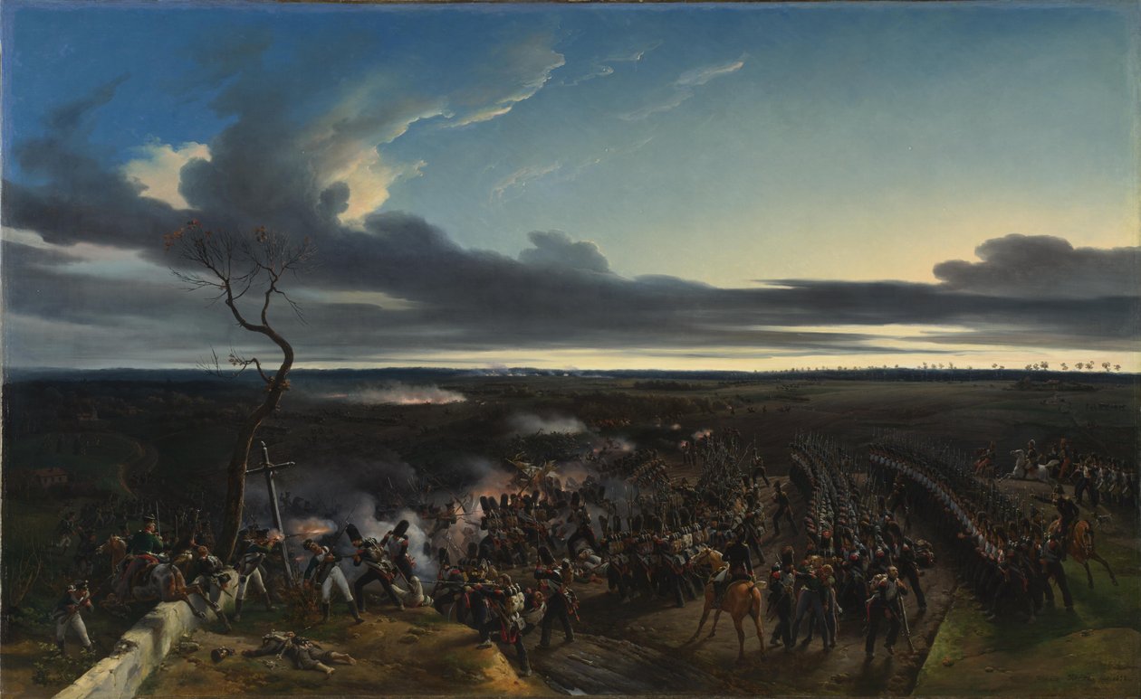 Slaget ved Monmirail i Frankrig, 11. februar 1814 af Emile Jean Horace Vernet