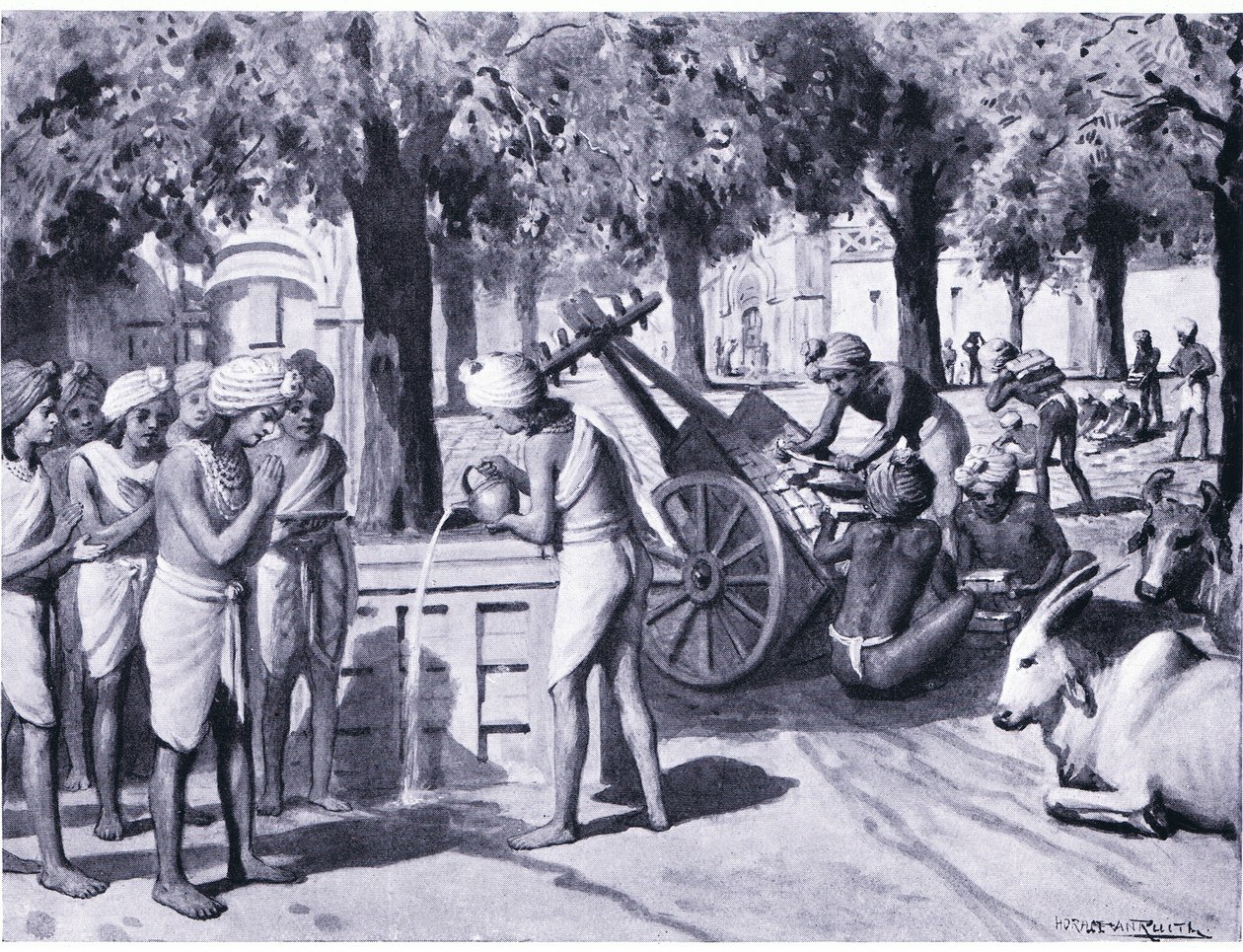 Anathpindakas store velgørenhedsgerning 483 f.Kr. af Horace van Ruith