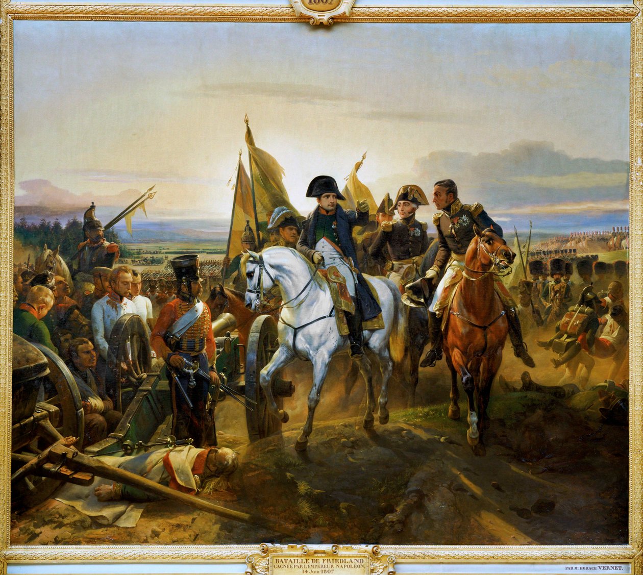 Slaget ved Friedland blev vundet af kejser Napoleon I den 14. juni 1807 ... af Horace (after) Vernet