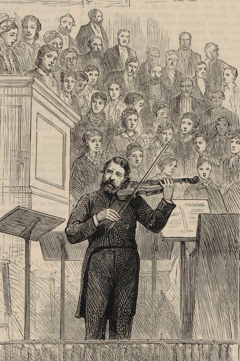 Portræt af violinisten og komponisten Joseph Joachim 1831-1907, 1877. af Horace Harral