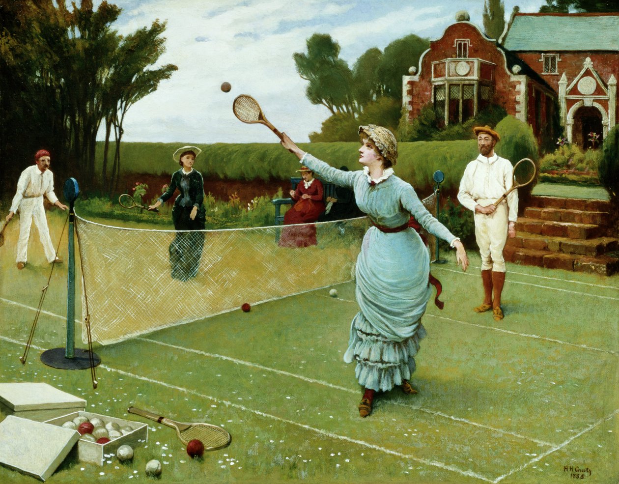 Tennisspillere, 1885 af Horace Henry Cauty
