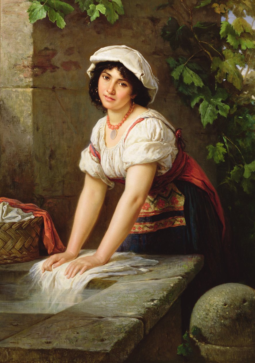 Vask ved Brønden, 1896 af Horace Henry Cauty
