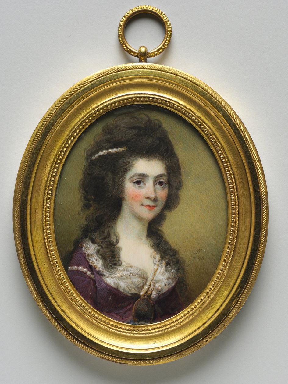 Portræt af en kvinde, kaldet fru Close, 1786. af Horace Hone
