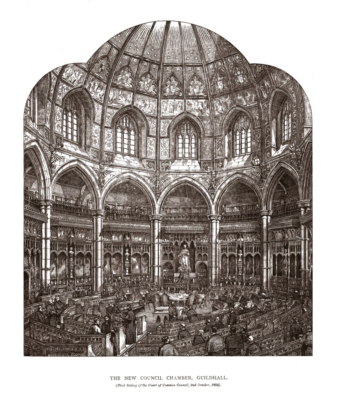 The New Council Chamber Guildhall, 1884, 1886 af Horace Jones