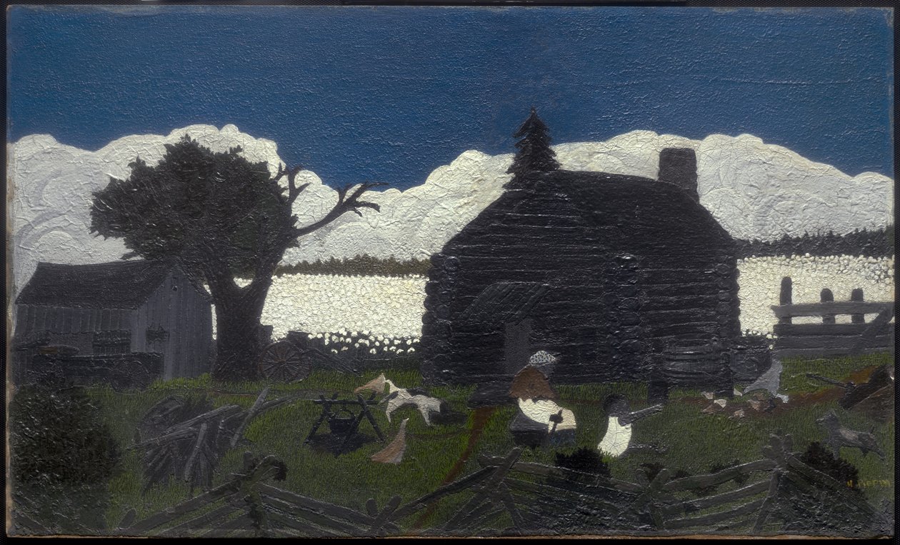Hytte i Bomulden af Horace Pippin