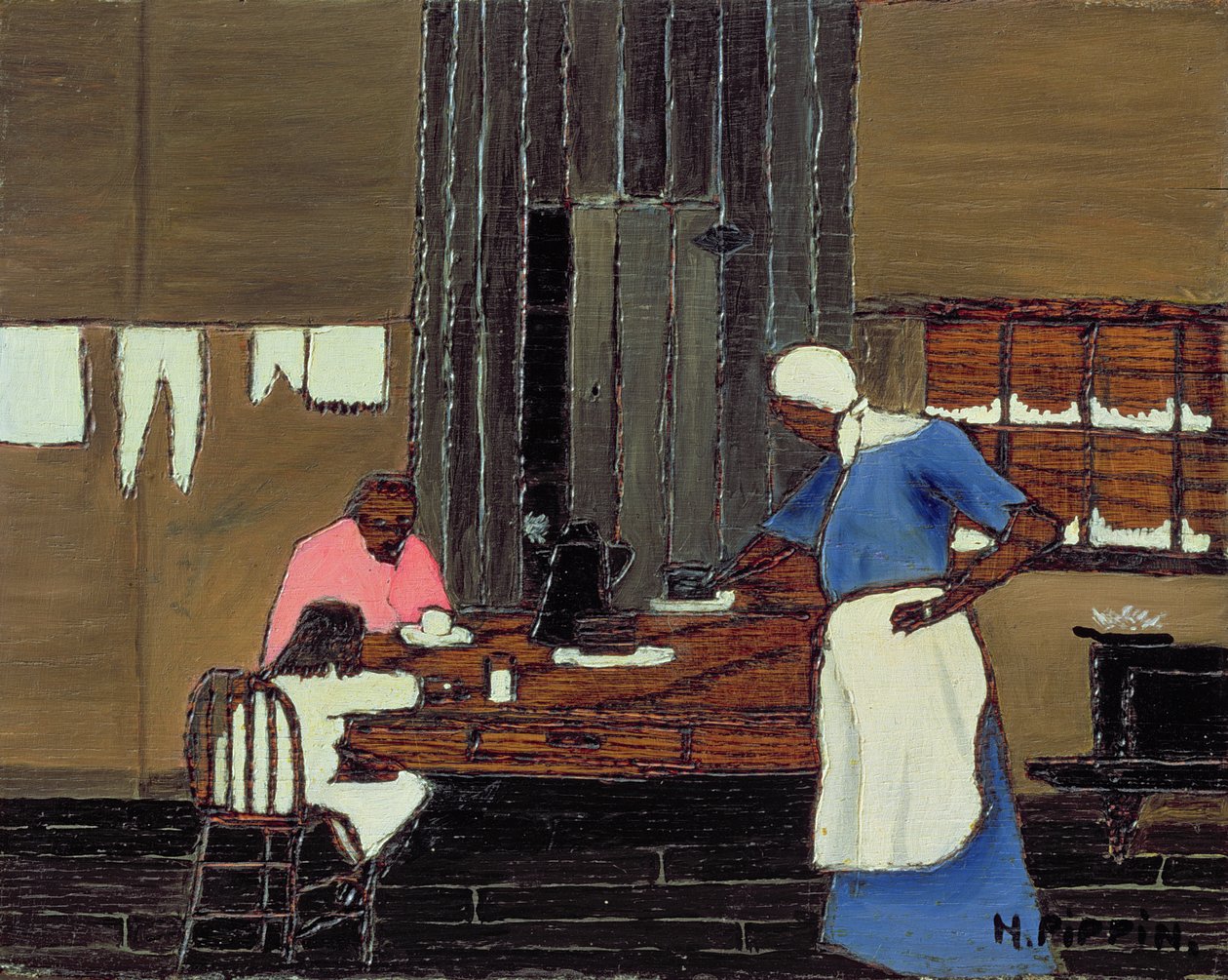 Supper Time, ca. 1940 (olie på panel) af Horace Pippin