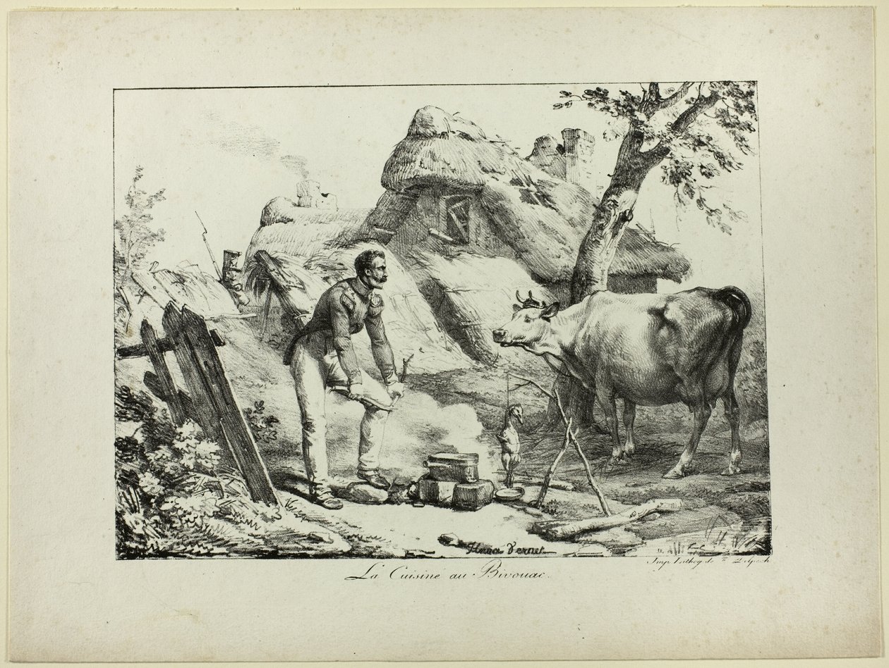 Bivuak-køkken af Horace Vernet