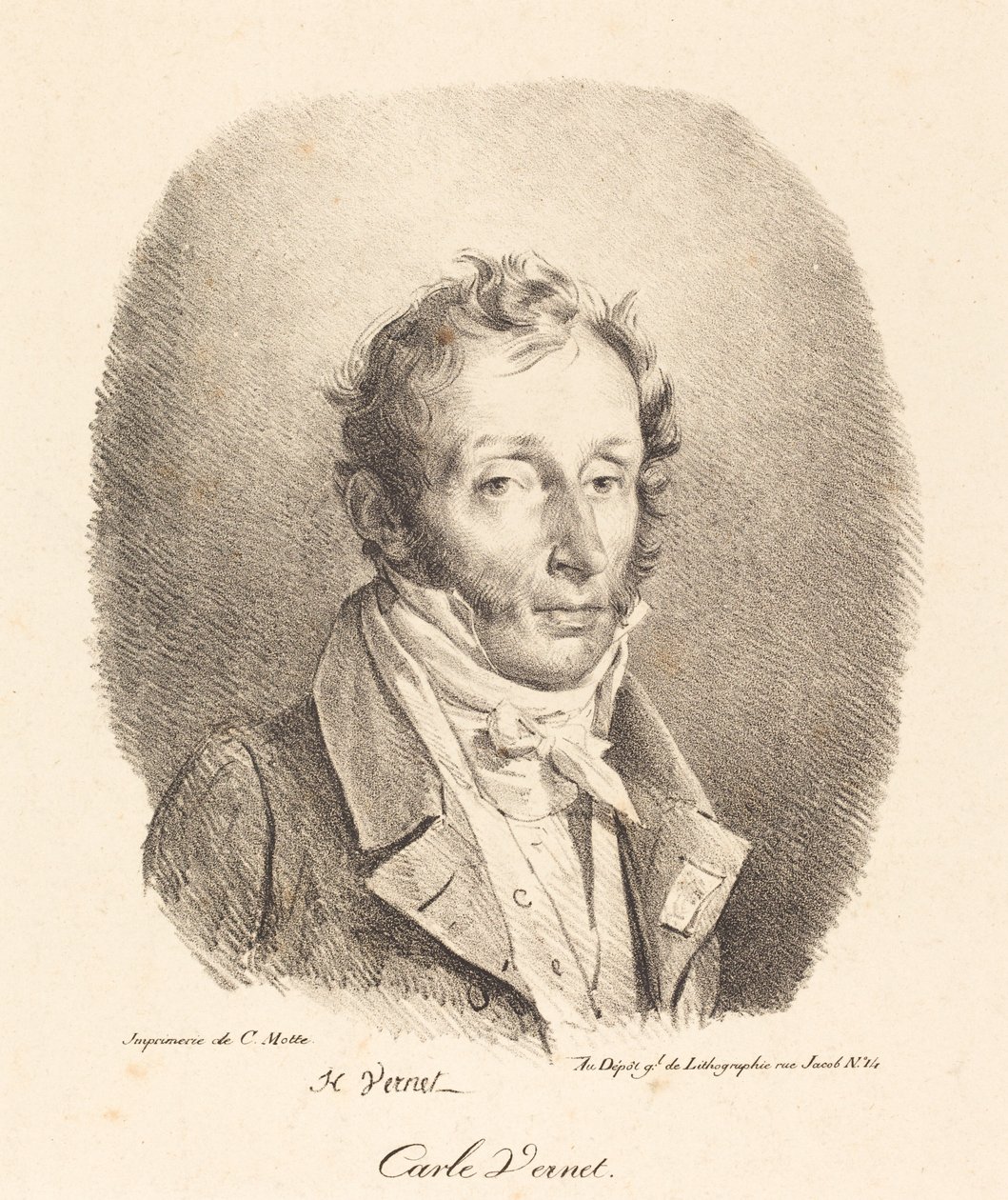 Buste af Carle Vernet af Emile Jean Horace Vernet