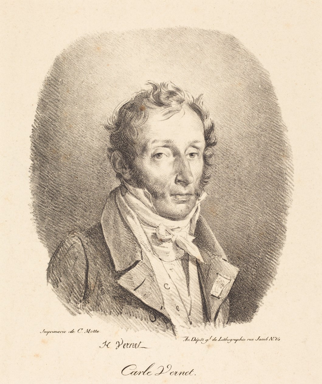 Buste af Carle Vernet af Horace Vernet