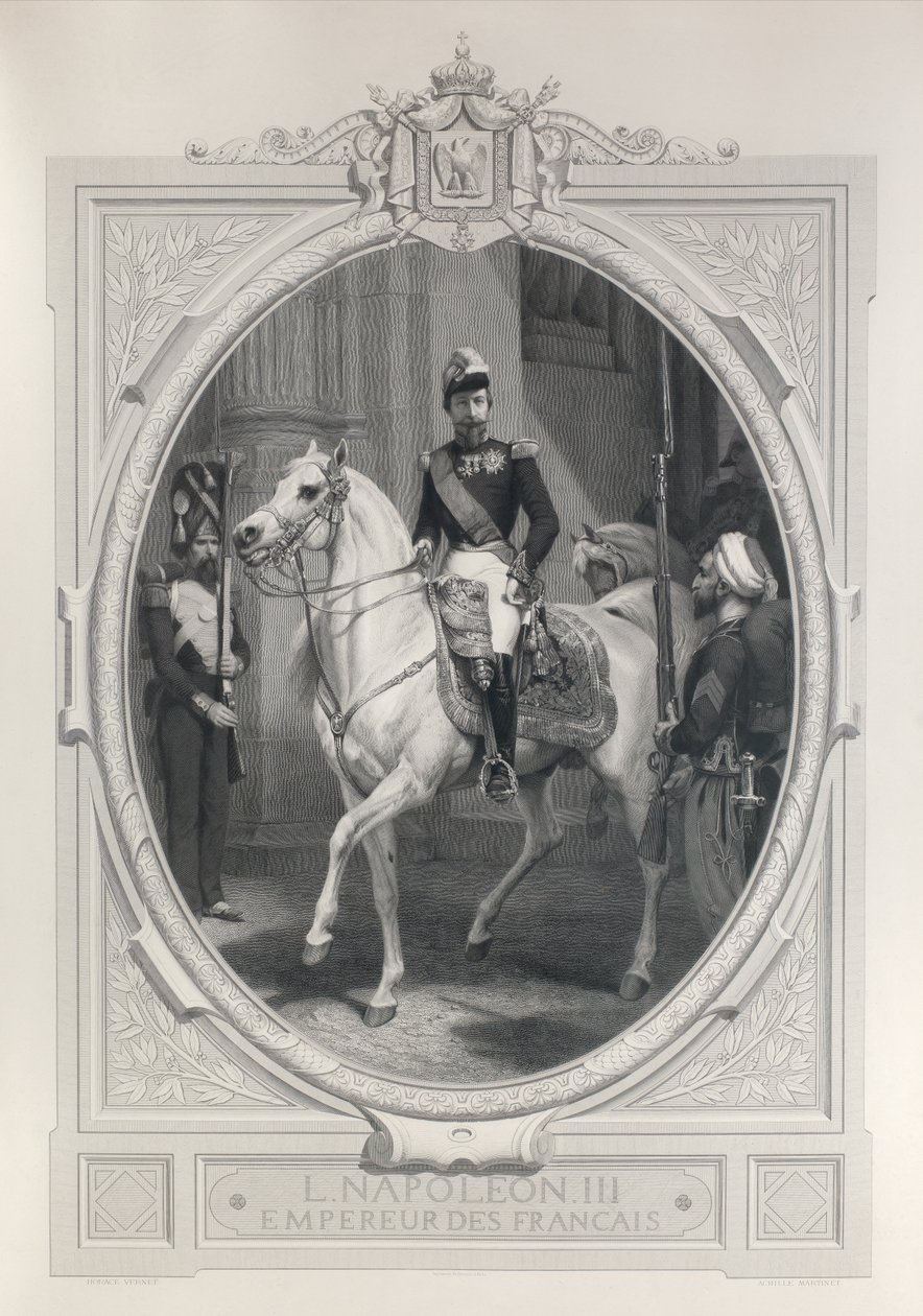 Rytterportræt af Napoleon 3 af Horace Vernet
