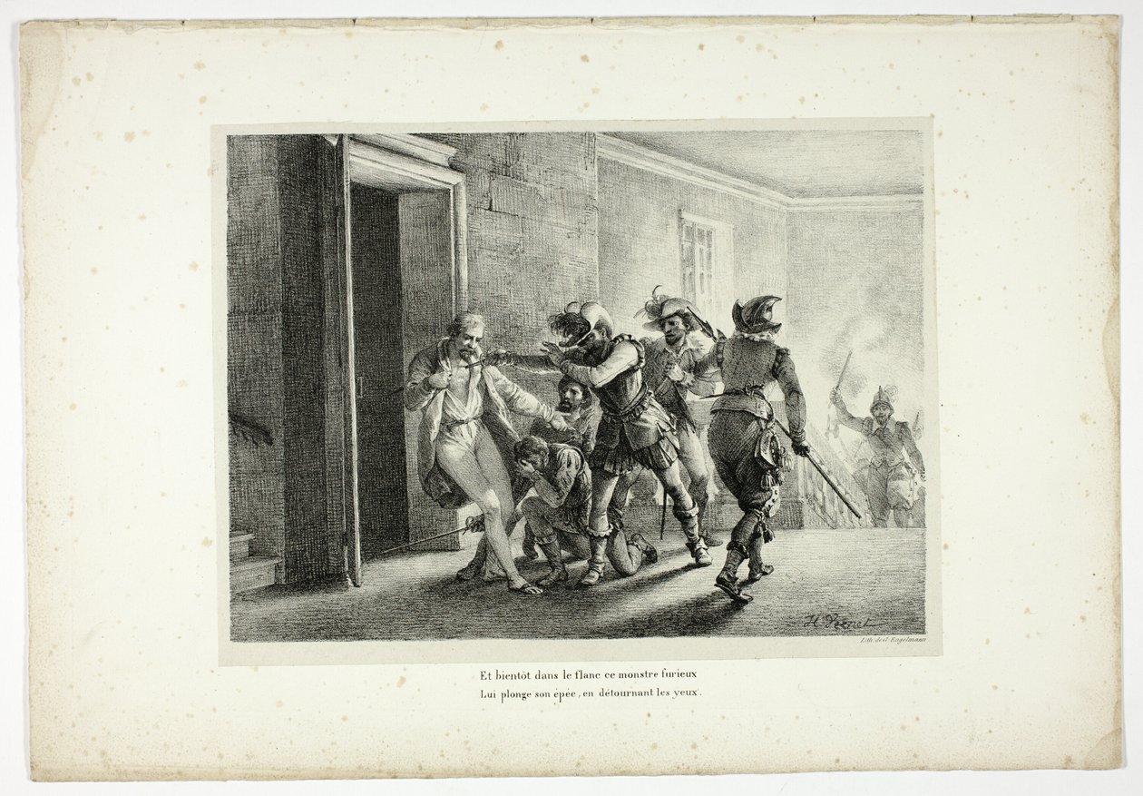 Og snart vil dette rasende monster i siden... af Horace Vernet