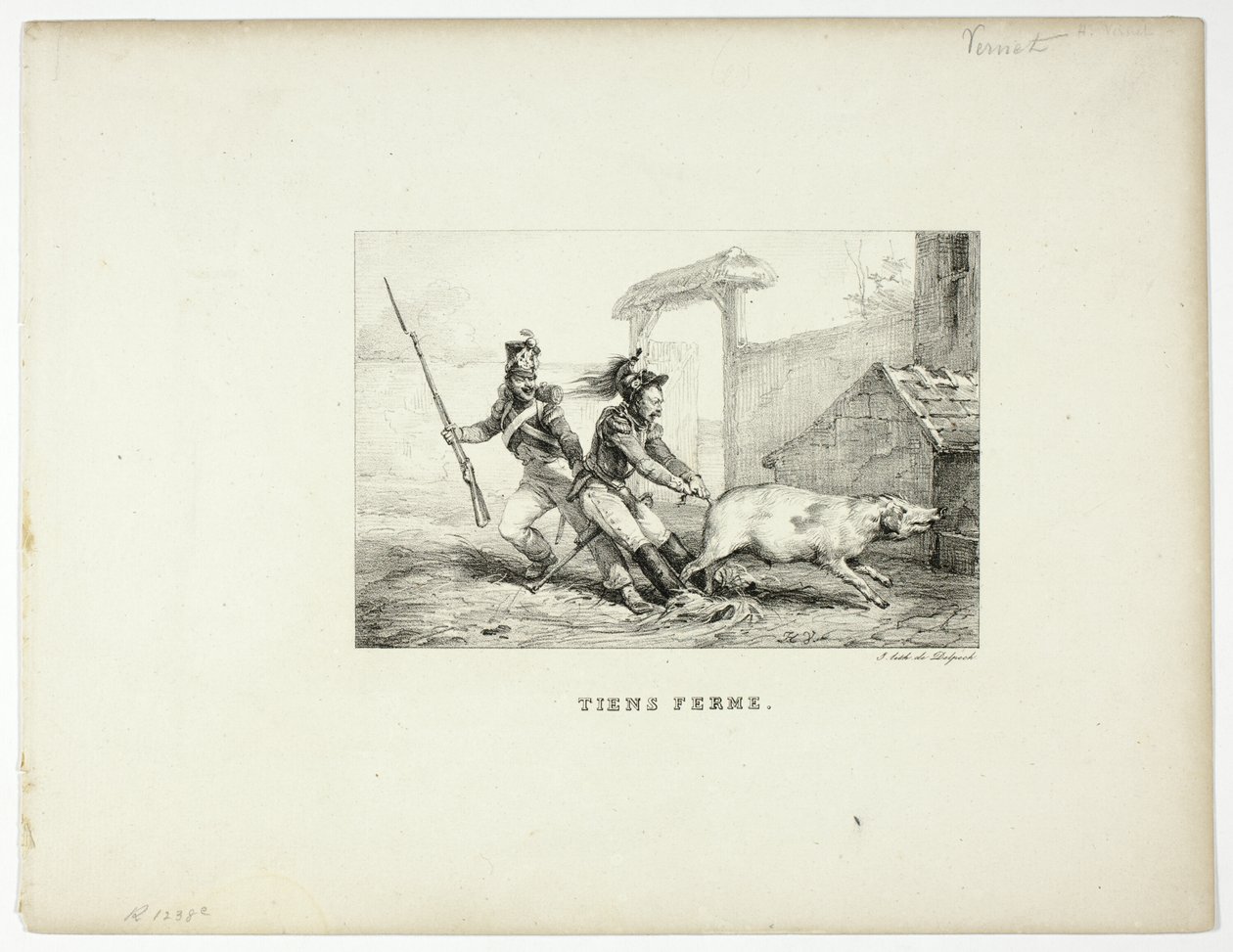Hold fast af Emile Jean Horace Vernet