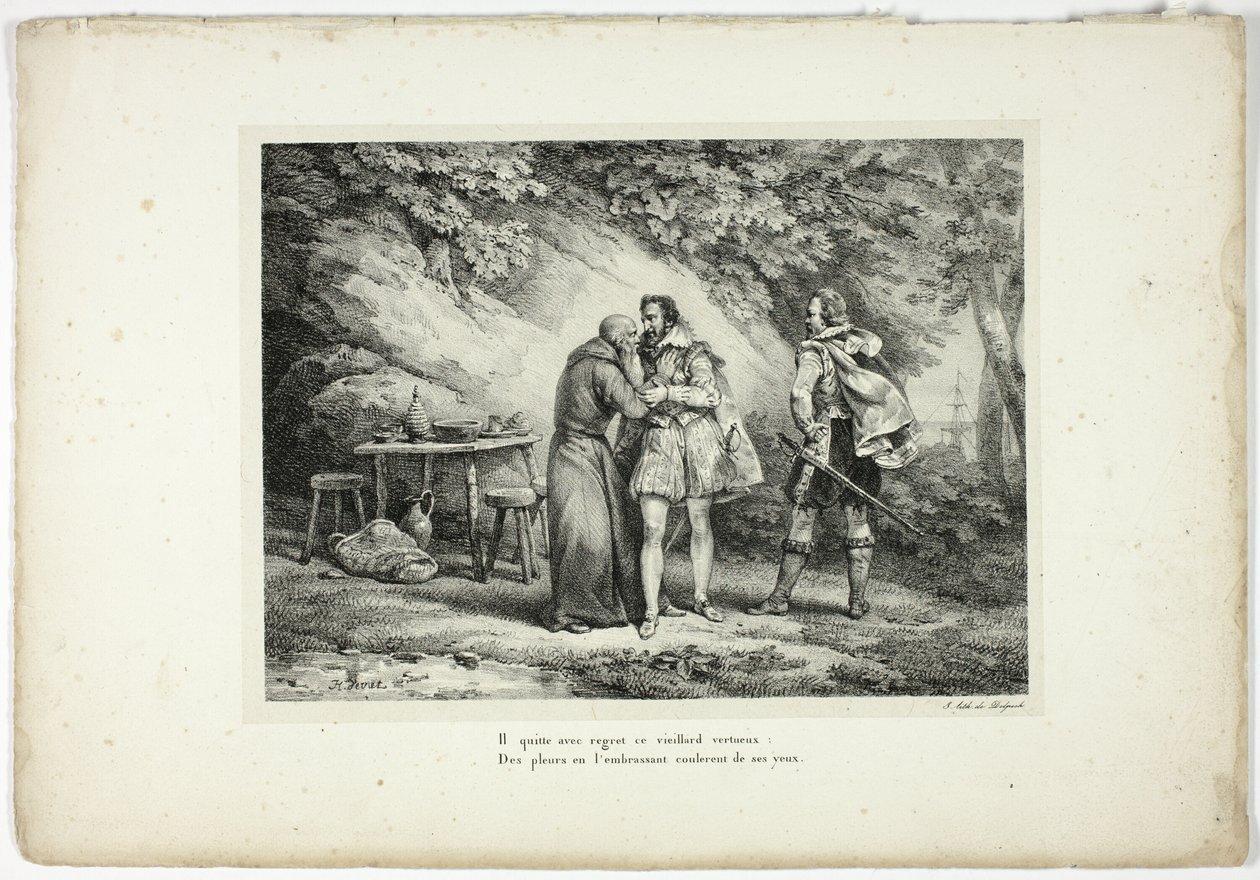 Han forlader denne dydige gamle mand med beklagelse... af Horace Vernet