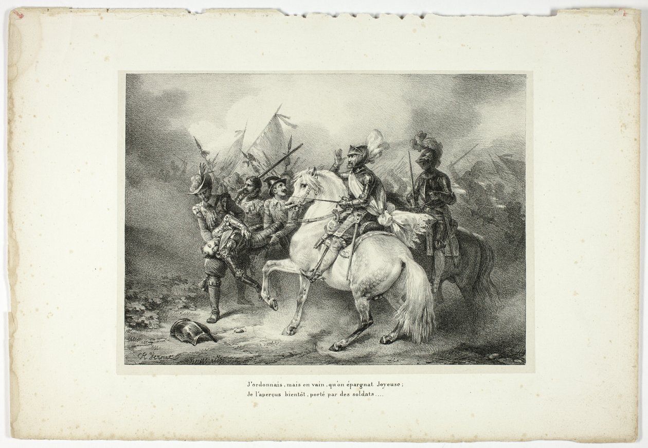 Jeg beordrede forgæves, at Joyeuse skulle skånes... af Horace Vernet