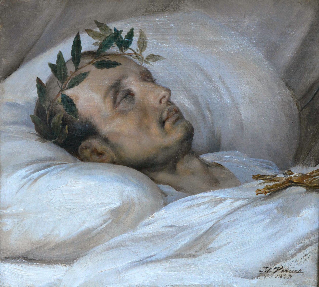 Napoleon på sit dødsleje, 5. maj 1821, 1821. af Emile Jean Horace Vernet