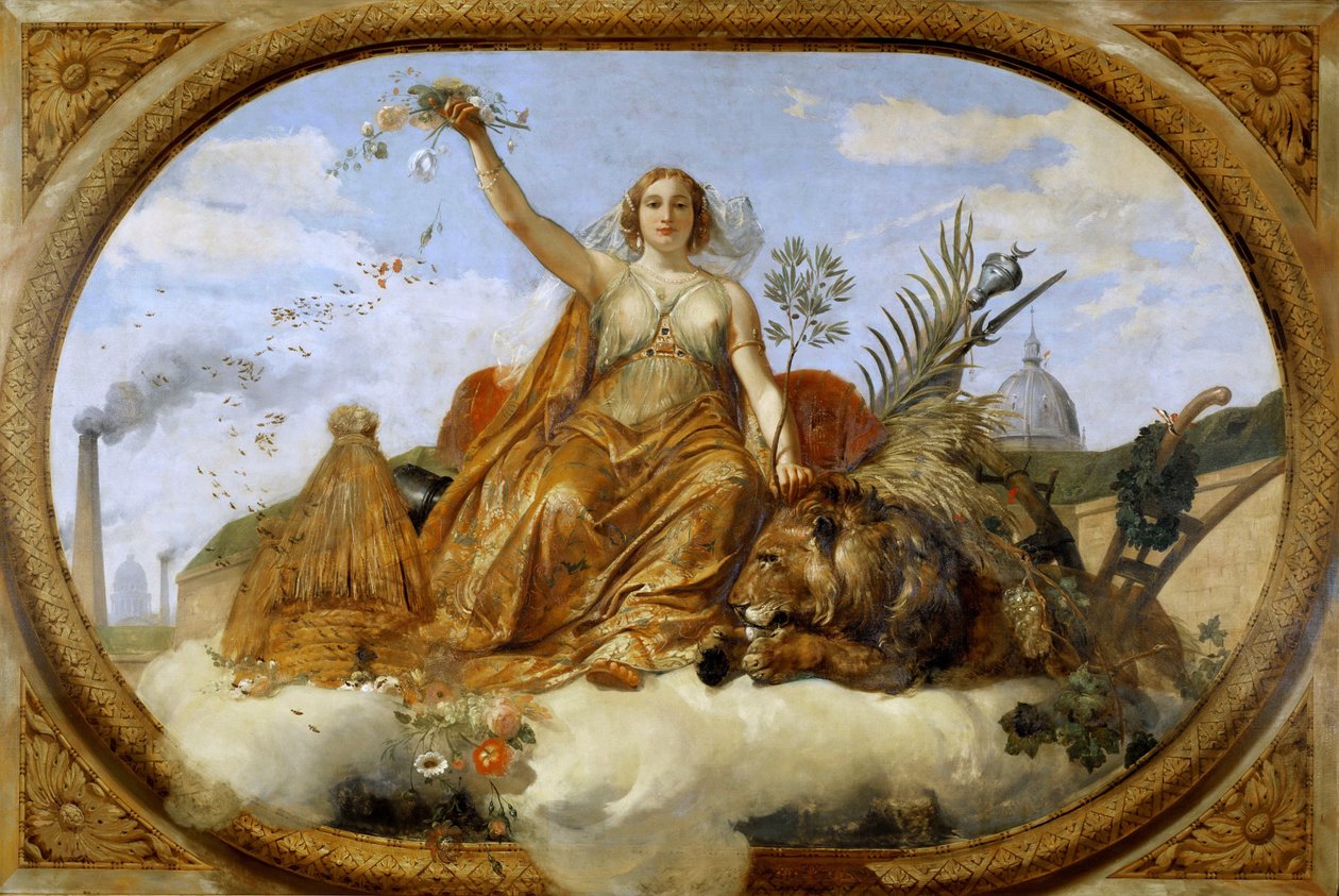 Fredsloftsmaleri, Salle des Pas Perdus, 1839-1847. af Emile Jean Horace Vernet