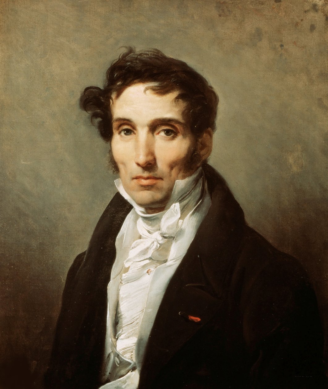 Portræt af baron Pierre-Narcisse Guérin 1774-1833, 1829. af Emile Jean Horace Vernet