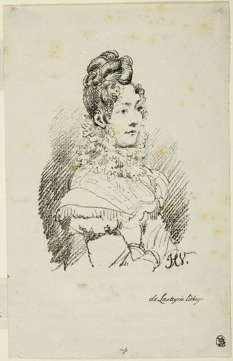 Portræt af Madame Perregaux af Emile Jean Horace Vernet