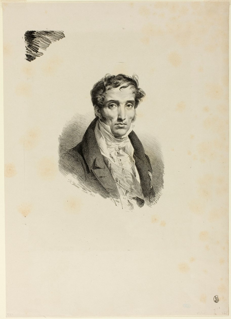 Portræt af Pierre Guerin af Horace Vernet