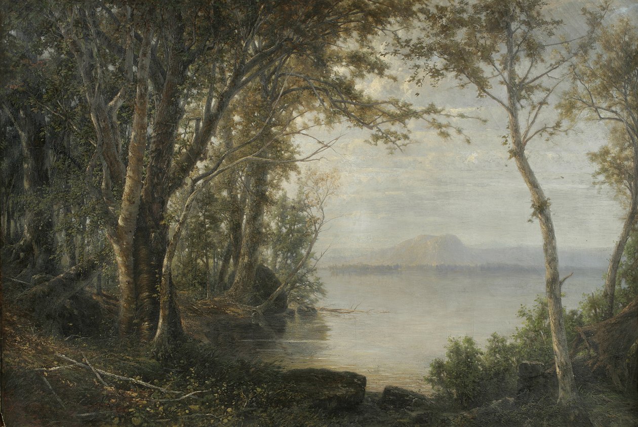 Mount Katahdin, Landskab med sø og bjerg af Horace Wolcott Robbins