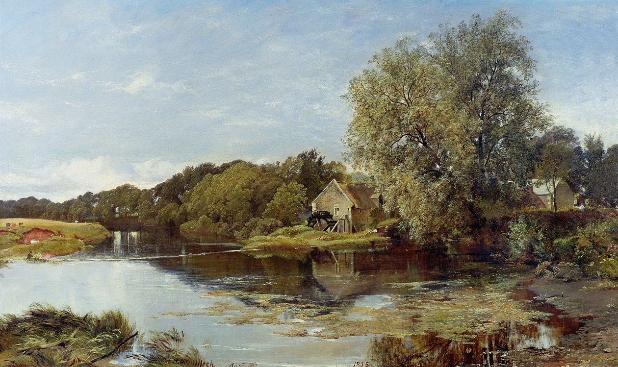 Ved Milton Mill, ved floden Irvine, 1855 af Horatio McCulloch