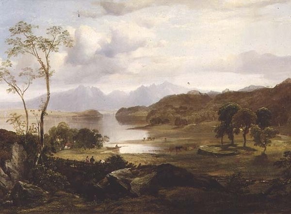 Loch Fad: Arran in the Distance af Horatio McCulloch