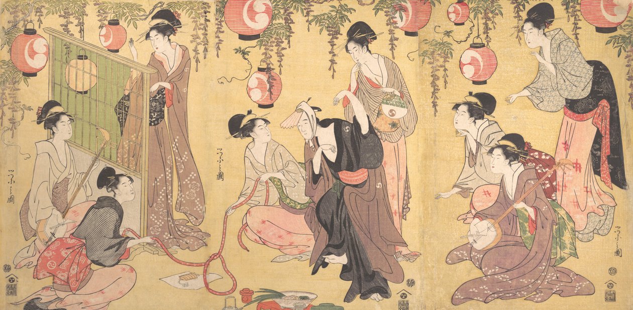 En parodi på Yuranosuke i Pleasure Quarters, ca. 1797. af Hosoda Eishi