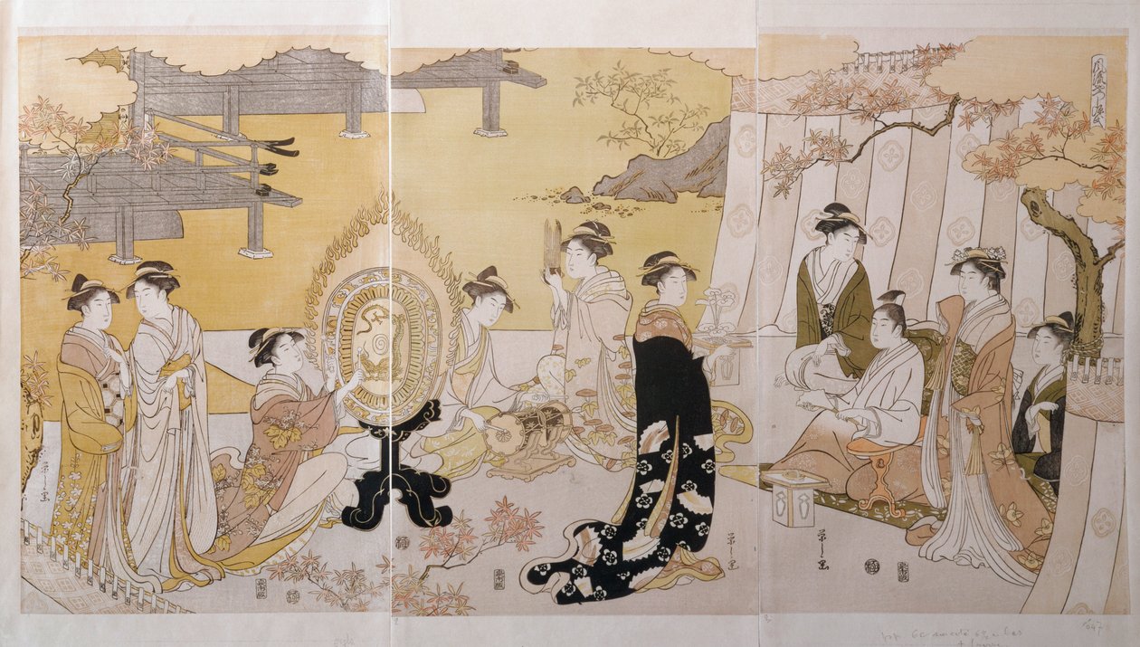 Koncert med gamle instrumenter af Hosoda Eisho