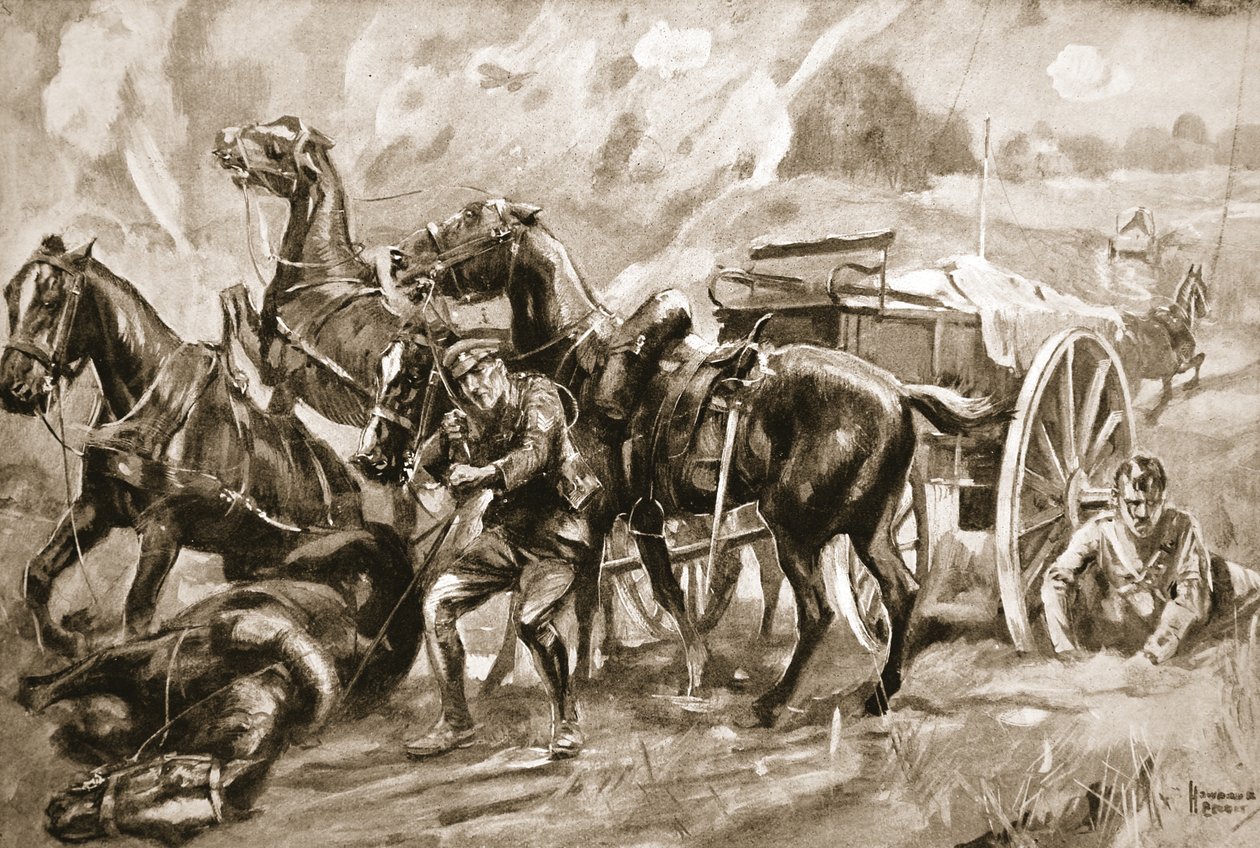 Sergent W.G. Pull frigjorde et våbenhold, hvis ledere var blevet ramt, og bragte de overlevende heste og mænd i sikkerhed af Howard K. Elcock
